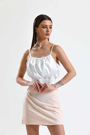 Jakarli Mini Etek_Etk32609 Pudra