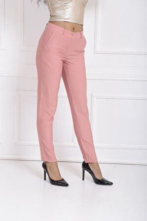 Beli Köprülü Süs Dikişli Pantolon | PNT32689 Gulkurusu