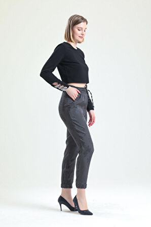 SENSE Bel Ve Paçalar Lastikli Bağcıklı Pantolon | Pnt32963 HAKİ ÇİÇEKLİ