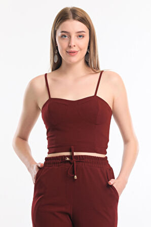 Gloplu Bustiyer | BUS33438 Bordo