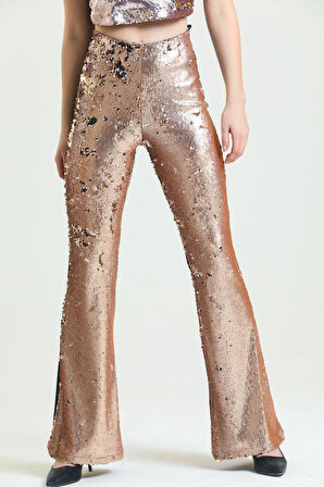 Abiye Payet Pantolon | PNT34174 Bej Gold