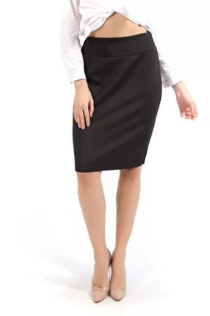 Sense Ekru Kalem Dalgıc Etek | Etk31439