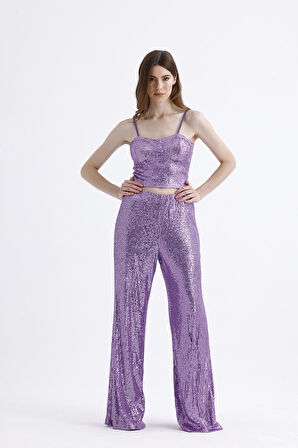 Beli Lastikli  Payet Abiye Pantolon | Pnt35233 Lıla