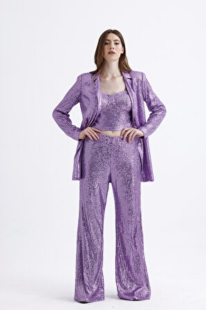 Beli Lastikli  Payet Abiye Pantolon | Pnt35233 Lıla