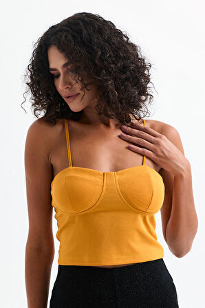 Gloplu Astarlı Büstiyer | Bus33493 Safran