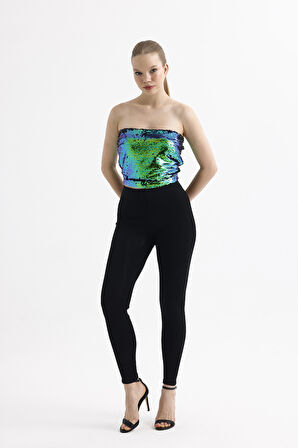 Full lycra push up  tayt Toparlayıcı Çelikli Tayt | Tyt32946 Siyah