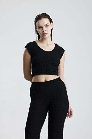 Bürümçük Kumaş Büstiyer | BUST36323 Siyah