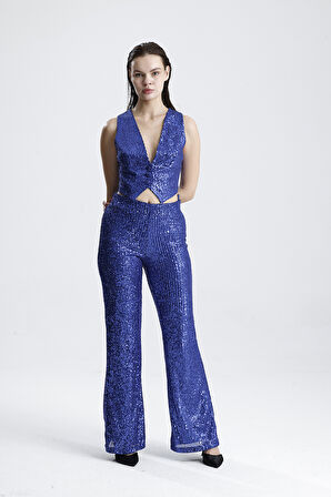 Beli Lastikli  Payet Abiye Pantolon | Pnt35233 Saks