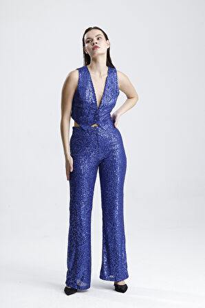 Beli Lastikli  Payet Abiye Pantolon | Pnt35233 Saks