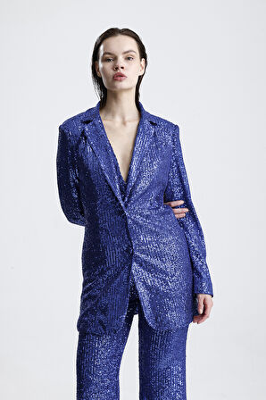 İçi Astarli  Payet Abiye  Ceket | Ckt34262 Saks