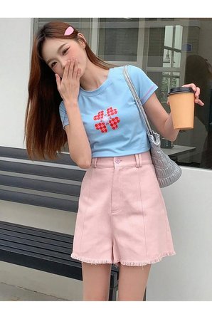 Unisex Yonca Kalp Baskılı Tasarım Tshirt