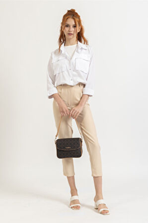 Kahverengi Kadın El ve Omuz Çantası