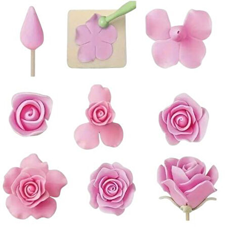 Şeker Hamuru Kalıbı Gül Yaprağı 6 lı