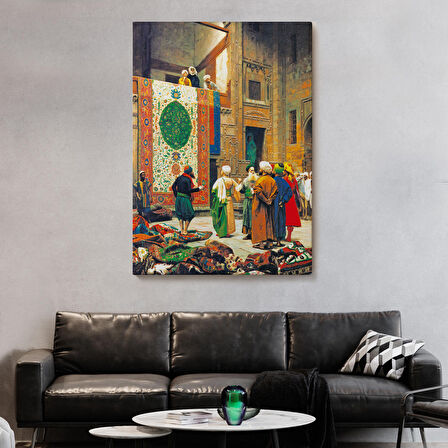 Jean Leon Gerome Halı Tüccarı Duvar Tablosu-6452