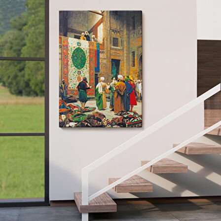 Jean Leon Gerome Halı Tüccarı Duvar Tablosu-6452