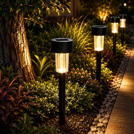 8 ADET GÜNEŞ ENERJİLİ SOLAR LAMBA BAHÇE AYDINLATMA IP65 SOLAR TORCH LAMP 34 CM PİLSİZ LED IŞIKLI