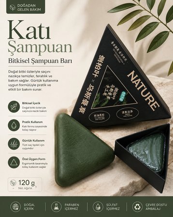 Nature Cacumen Biotae Isatis Indigotica Bitkisel Katı Şampuan Barı 120 g