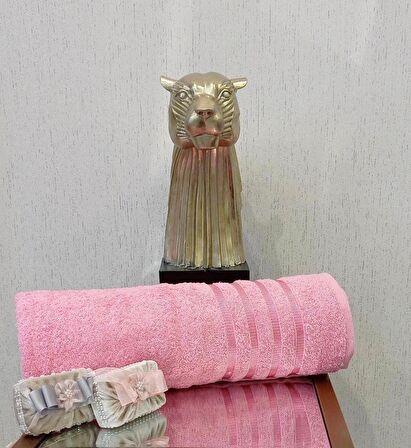 NİVEMESHOME POLOLİFE PEMBE BANYO HAVLUSU