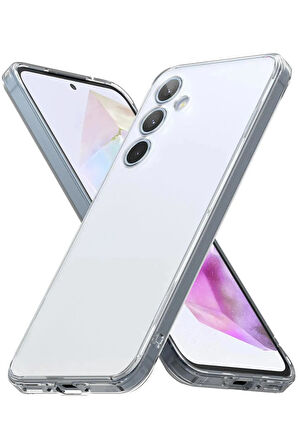 Galaxy S24 Plus Kılıf Kamera Korumalı Renksiz Şeffaf Esnek Renksiz Silikon Kapak