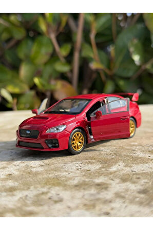 Subaru İmpreza Koleksiyon Metal Araba 12cm Lüks Araba Kırmızı Oyuncak Araba Model Araba