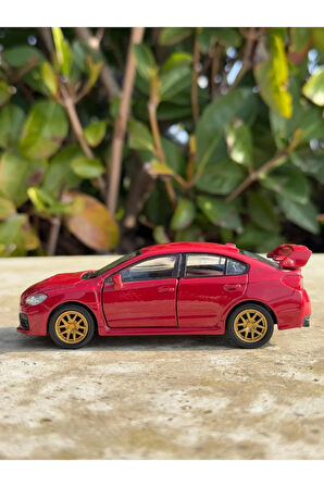Subaru İmpreza Koleksiyon Metal Araba 12cm Lüks Araba Kırmızı Oyuncak Araba Model Araba