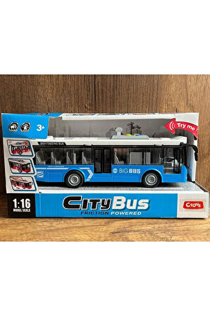 Sesli Işıklı Oyuncak Otobüs Şehir Otobüsü Kırılmaz Büyük Oyuncak Yolcu Otobüsü Kapılar Açılır