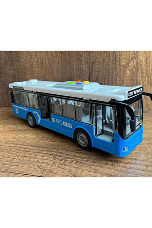 Sesli Işıklı Oyuncak Otobüs Şehir Otobüsü Kırılmaz Büyük Oyuncak Yolcu Otobüsü Kapılar Açılır