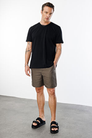 Erkek T-shirt %100 Pamuk Regular Fit Standart Kesim Bisiklet Yaka Basic Tişört BASIC-T-SHIRT1