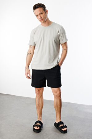 Erkek T-shirt %100 Pamuk Regular Fit Standart Kesim Bisiklet Yaka Basic Tişört BASIC-t-shirt1