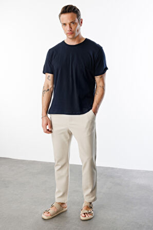 Erkek T-shirt %100 Pamuk Regular Fit Standart Kesim Bisiklet Yaka Basic Tişört BASIC-t-shirt1