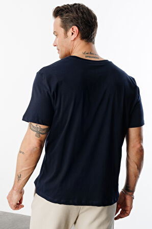 Erkek T-shirt %100 Pamuk Regular Fit Standart Kesim Bisiklet Yaka Basic Tişört BASIC-T-SHIRT1