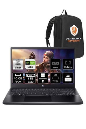 Nitro V15 i9 13900H 40GB 1TB SSD RTX4060/8GB 15.6'' 165Hz FHD W11H Gaming Laptop & PER4 ÇANTA