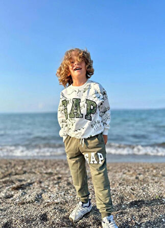 ERKEK ÇOCUK PAMUKLU 2'Lİ TAKIM ALT - ÜST TAKIM EŞOFMAN TAKIMI 