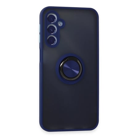Samsung Galaxy M34 5G Kılıf Montreal Yüzüklü Silikon Kapak - Lacivert