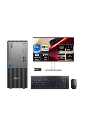 ThinkCentre Neo 50T G6 Ultra 5 225 48GB 1TB SSD GT1030/4GB FDOS Masaüstü Bilgisayar + 23.8"