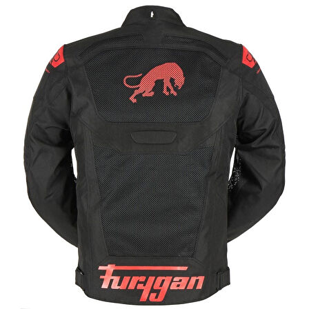 Furygan Atom Vented Evo Erkek Yazlık Ceket Siyah Kırmızı