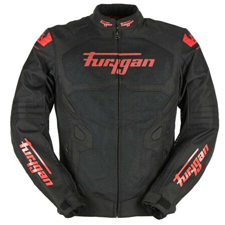 Furygan Atom Vented Evo Erkek Yazlık Ceket Siyah Kırmızı