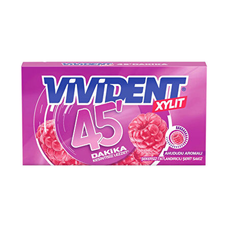 Vivident 45 dk Cüzdan Sakız Ahududu 26 gr x 6 Adet