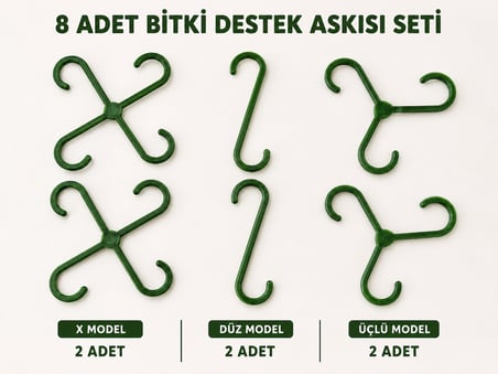 🌿 8’li Bitki Destek Klipsi Seti