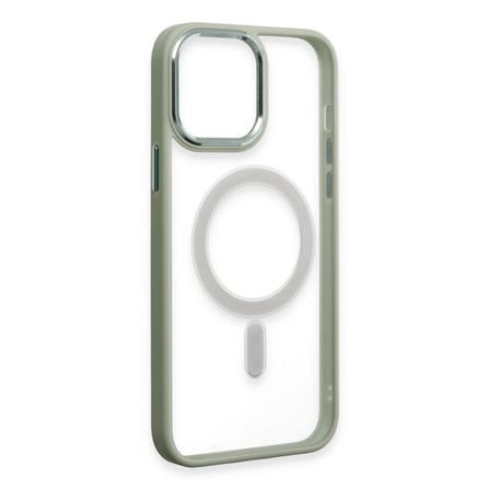 Apple iPhone 15 Pro Max Kılıf Room Magneticsafe Silikon - Su Yeşili