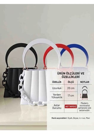 Kalın Zincir Detaylı İstiridye Çanta