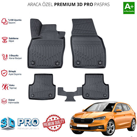 SKODA FABİA ARACA ÖZEL 3D PASPAS 2022 2023 2024 2025