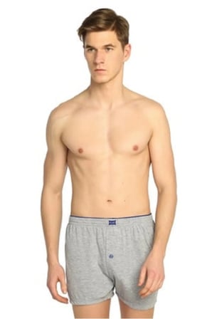 Erkek Karışık Renk 10lu Paket Penye Düğmeli Boxer