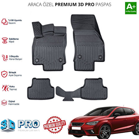 SEAT LEON ARACA ÖZEL 3D PASPAS 2012 2013 2014 2015 2016 2017
