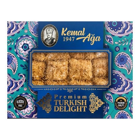 Premium Kadayıf Kaplamalı Çikolata Dolgulu Antep Fıstıklı Lokum 450gr