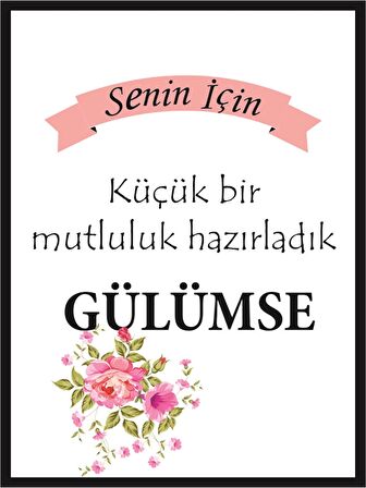 Senin için küçük bir mutluluk hazırladım kartı 5x7 cm 50 Adet