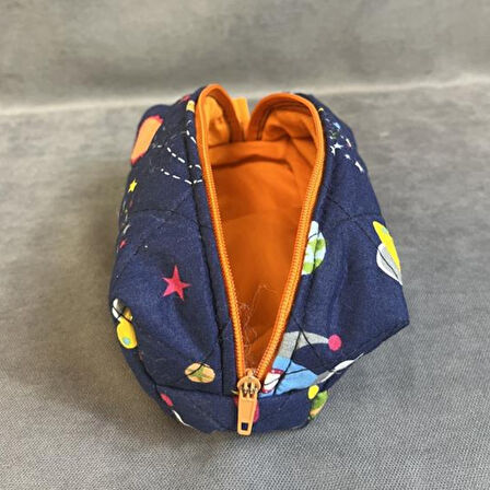 Uretti - Ege 7366 El Yapımı Pamuk Kumaş Kalemlik / 10cm x 18 Cm