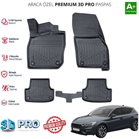 SEAT LEON ARACA ÖZEL 3D PASPAS 2021 2022 2023 2024 