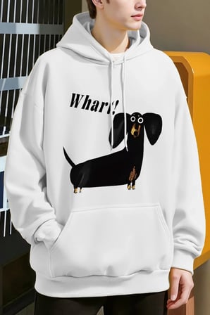 Ne kadar sevimli Dachshund desenli erkek modası kapüşonlu sweatshirtler hip hop büyük beden s
