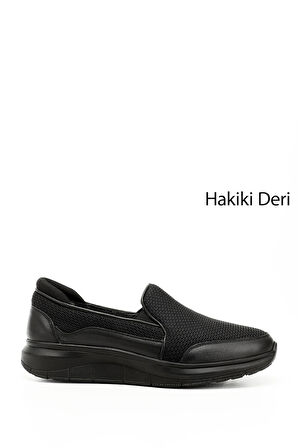 Siyah Hakiki Deri Comfort Ayakkabı